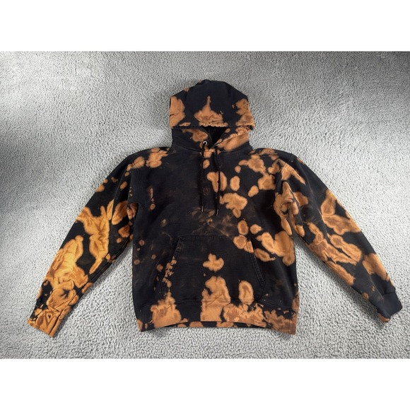 Vintage Hanes Ultimate Cotton Printpro Bleached Sweatshirt Hoodie‎ Men Small - Picture 1 of 8